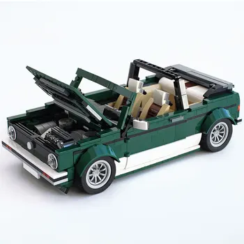 BuildMoc Kūrėjas Technicle Automobilių Mini Cabriolet Sporto Blokai Super Automobilių Lenktynių Tinka Plytas, vaikams, žaislai, Dovanos berniukams