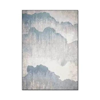Burbulas Kiss 2020 M. Kinijos Stiliaus Kambarį Kilimas Abstrakčiai Šviesiai Mėlyna LandscapePattern Miegamojo Puošimas Plotas Pledai Coffer Lentelė Kilimėlis