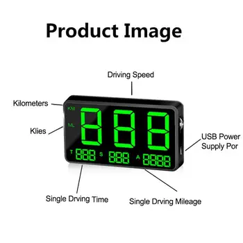 C80 Skaitmeninis Automobilinis GPS Spidometro Greičio Ekranas KM/h, MPH Dviračių, Motociklų, Automobilių Head-up display važiavimo greitis