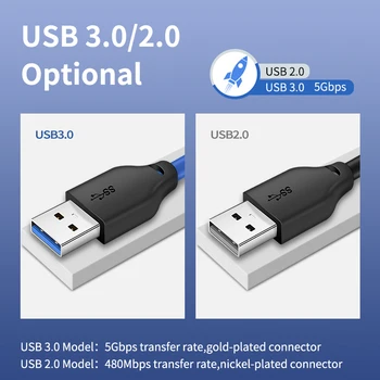 CABLETIME USB 3.0 Didelio Greičio ilgiklis 5Gbps Smart TV PS4 Xbox Vienas SSD USB Extender 