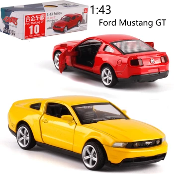CAIPO 1:43 Ford Mustang GT Lieti pull-back transporto priemonės modelio Diecast Metal Modelio Automobilių Dėl Berniukas Žaislų Kolekcija Draugas Vaikų Dovanų
