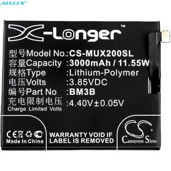 Cameron Kinijos 3000mAh Baterija BM3B už Xiaomi M1803D5XA, M1803D5XC, M1803D5XE, M1803D5XT, MDE5, Mi Sumaišykite 2S, Sumaišykite 2, Polaris