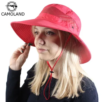 CAMOLAND Vasaros UPF 50+ Saulės Skrybėlę Candy Spalva Moterys Atsitiktinis Paplūdimio Kepurės Moterų Kvėpuojantis Akies Segmento Skrybėlės Lauko Pėsčiųjų Bžūp