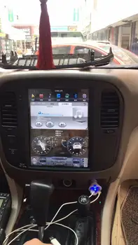 Carplay DSP Android 9.0 PX6 Vertikalus Tesla Radijo Automobilių Grotuvas Stereo GPS Navigacija Toyota Lander Cruiser LC100 1998-2002 m dsp