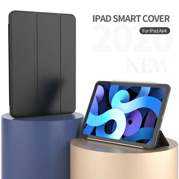 Case For iPad Air 4 3 2 1 10.2 2019 2020 Smart Cover iPad Pro 10.5 9.7 2017 2018 6-oji 7-oji 8-oji Karta Matinis Minkštas Atveju Atgal