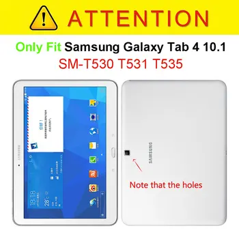 Case for Samsung Galaxy Tab 4 10.1 T530 T531 T535 SM-T530 T533 SM-T531 SM-T535 Skirtuką 4 10 Padengti 