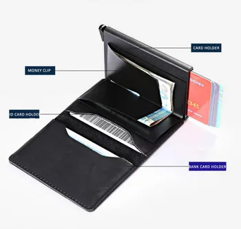 Casekey Aliuminio Piniginė Kišenėje ID Turėtojas RDA Blokavimo Mini Magic Card Piniginės Automatiškai Pop-Up Kreditinės Kortelės Monetos Piniginėje