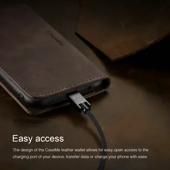 CaseMe Retro Odinis dėklas, skirtas Samsung Galaxy S10 e Knygos Stiliaus Apversti Piniginės Magnetinis Dangtelis Kortelių Lizdai Atveju 