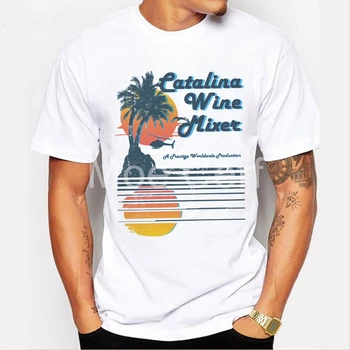CATALINA VYNO MAIŠYTUVAS Raidė T-Shirt Paplūdimys Saulėlydžio Grafika Harajuku Vyrų Viršūnės Vasarą trumpomis Rankovėmis Hipster Marškinėliai 2020 Karšto L17-118