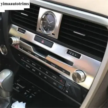 Centrinis Viduryje Kontrolės CD Skydelio Dangtelį Apdaila Nerūdijančio Plieno Vidaus Remonto Komplektas Tinka Lexus RX RX450h 2016 2017 2018 2019 2020