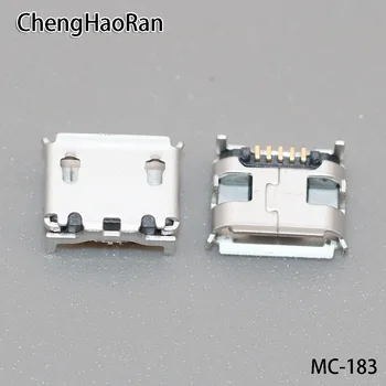 ChengHaoRan 100VNT Įkrovimo lizdas Micro USB Lizdas, Jungtis 5P Mini USB 5pin lizdas mokestis plug Didelis Jautis ragų