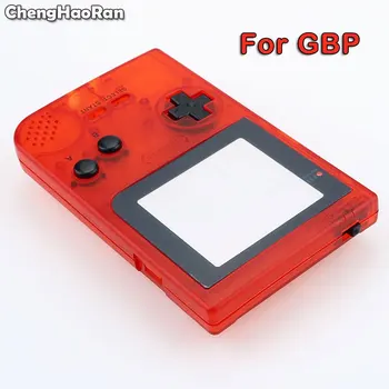 ChengHaoRan Visiškai Padengti Būsto Shell Pakeisti GameBoy Pocket Žaidimų Konsolės GBP Išvalyti Red Shell Atveju w/Mygtukų Rinkinys