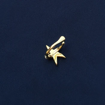 Cheny s925 sterlingas sidabro birželio naujas aukso geltona žvaigždė shell ausies kaulų įrašą moterų pervėrė mados ocean star auskarai