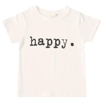 Chifuna 2019 Kūdikių Mergaičių Drabužius trumpomis Rankovėmis Laimingas Marškinėliai Bamblys Vaikų trumpomis Rankovėmis Vaikai Mados Stiliaus marškinėliai Tee Viršų