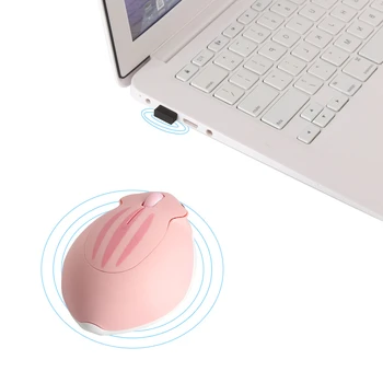 CHYI 2.4 G Belaidės Pelės Pink Cartoon Žiurkėno USB Optinė Mini Mause Ergonomiškas Portable Nešiojamas Dizainas Pelėms Office Mergina Dovana