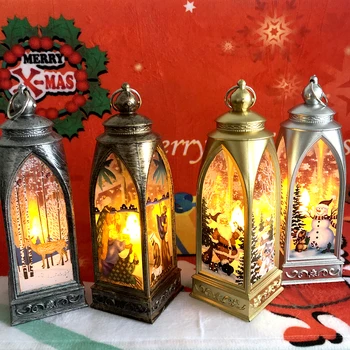CHZLL LED Linksmų Kalėdų Žiburiai, Metalo, Aukso Santa Kalėdų OrnamentsDecorations Namuose Kabantys Papuošalai Kalėdų Dovana Navidad