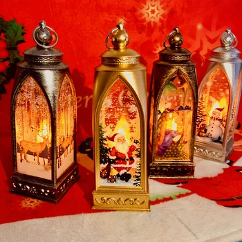 CHZLL LED Linksmų Kalėdų Žiburiai, Metalo, Aukso Santa Kalėdų OrnamentsDecorations Namuose Kabantys Papuošalai Kalėdų Dovana Navidad