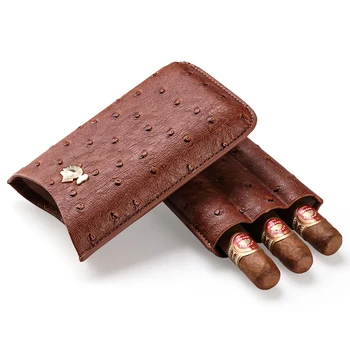 Cigarų atveju karvės oda, stručio oda, cigarų drėkina atveju nešiojamų cigarų dėklas gali laikyti 3 lazdos, dovanų dėžutes, SF-0401