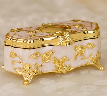 Cinko lydinys papuošalų dėžutė medvilnės tamponu pabaigos dekoratyvinis dantų krapštuką mediniai juvelyrikos dėžutės Europos kūrybos papuošalus