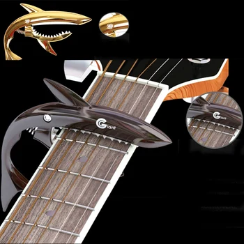 Cinko Lydinys Ryklys Gitara Capo Imtuvas Akustinės Klasikinės Elektrinės Guitarra Apkabos, Muzikos Instrumentų Priedai Capo Už Toną Reguliavimas