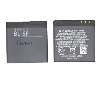 Ciszean 1x 3.7 V 830mAh BL-6P Telefono Bateriją Nokia 6500 Classic 6500C 7900 Prism 7900P BL 6P BL6P bl6p