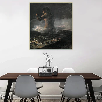 Citon Francisco Goya 《, Kad Gigantas》Drobė, Aliejus, Tapyba Pasaulyje Garsaus Kūrinio Plakato Nuotrauką Sienos Fone Dekoro Namų Puošybai