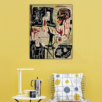 Citon Jean Michel Basquiat《Lydymosi temperatūra Ledo》Grafiti Meno Drobė, Aliejus, Tapyba, Dekoratyvinės Nuotrauką Sienų Dekoras Namų Puošybai