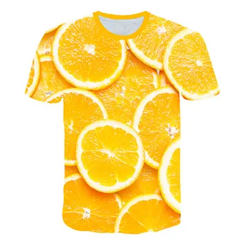Citrinų dizaino vaisių 3D moterų spausdinti nauji vyriški marškiniai 2019 vasaros atsitiktinis moterų juokinga mados mados grožio T-Shirt Didelis 6xl