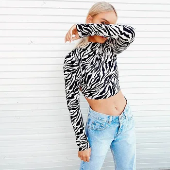 CNYISHE 2020 Backless Leopard Seksualus Trišakiai, T-marškinėliai Moterims Topai Mados O-kaklo Nėriniai Apkarpyti Viršūnes Blusas Moterų Streetwear Seksualus Viršūnės