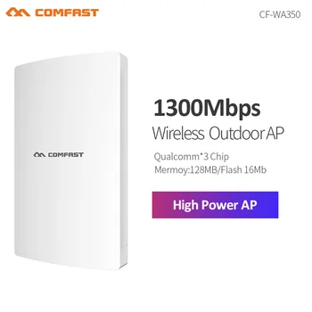 Comfast 1300Mbps Lauko Wifi Extender Neperpučiamas Wifi Kartotuvas Gigabit router/AP 27dbm 2.4 G/5G 11dbi+13dbi Antenos CF-WA350