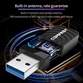 COMFAST CF-812AC Mini USB 3.0 Belaidžio Tinklo Kortelė 1300Mbps Ethernet, WiFi Dongle Adapterį Imtuvas 5.8/2.4 GHz Dual Band