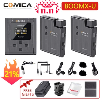 Comica BoomX-U Transliavimo Lygio Daugiafunkcinis 120m perdavimo atstumas Mini UHF Bevielis Mikrofonas