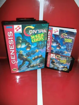 Contra Hard Corps Žaidimas kasetė su dėžute ir naudojimo Instrukcija 16 bitų MD kortele Sega Mega Drive Genesis