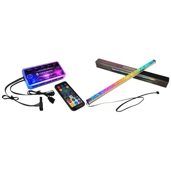 COOLMOON 1 Set Nuotolinio RGB Apšvietimo Muzikos Nuotolinio Valdymo & 1 Vnt Kompiuterio 5V/4PIN RGB Spalvų Šviesos Juostelės