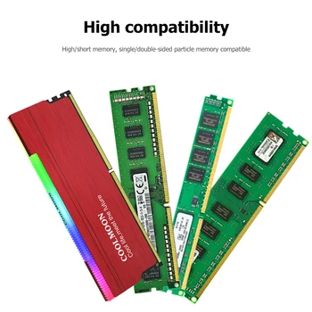 CR-D134S ARGB RAM Heatsink Šilumos Barstytuvas Ausintuvas KOMPIUTERIO, Kompiuterio Atmintyje 5V-3PIN vyrų/moterų RAM Heatsink Paramos RGB