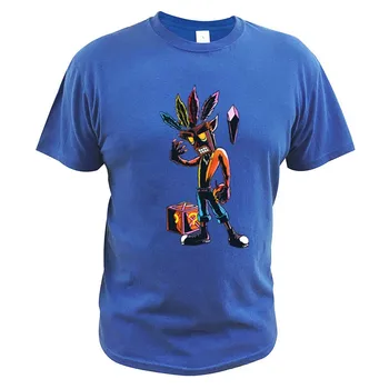 Crash Bandicoot Marškinėliai Vaizdo Žaidimai Aku Kaukė Marškinėlius Medvilnės Patogus Minkštas Aukštos Kokybės Trišakis Viršūnės
