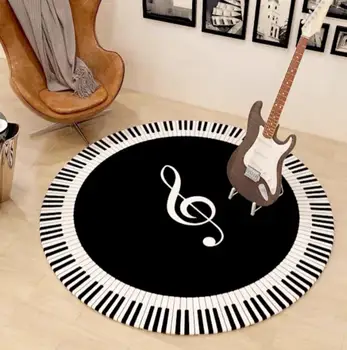 Creative Muzikos turas pastaba pianinu, kiliminė danga, neslidžios fortepijonas stendo kilimėlis
