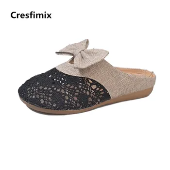 Cresfimix femmes appartements moterų mados akių orui peteliškę butas batai panele laisvalaikio street bateliai kietas smėlio spalvos batus c2859
