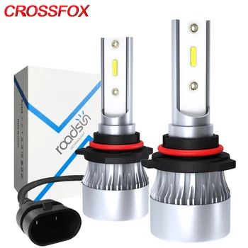CROSSFOX Automobilių Žibintų H4 Hi/Lo LED H7, H1 H8, H9 H11 LED 9005 9006 12000LM 6000K 9003 HB2 Auto Lemputė priekinio Žibinto 12V Rūko Lemputės