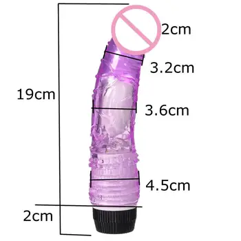 Crystal Multispeed Vandeniui Tikroviškas Dildo Vibratorius Minkštas Pienelis Galingas G-taško Masturbacija Suaugusiųjų Žaislai Moterims ZD0154