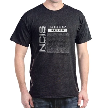 Custom NCIS Gibbs Taisyklių T-Shirt - Medvilnės Marškinėliai