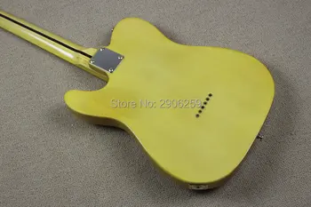 Custom Shop telecast elektrinė gitara burl klevas padengti liepų kūno 22frets fingerboard aukso aparatūros aukštos kokybės tl gitara