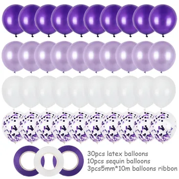 Cyuan 40pcs juoda latekso balionų rinkinys berniukui gimtadienio balionai helio konfeti kamuoliukus gimtadienio baby shower vestuvių globos
