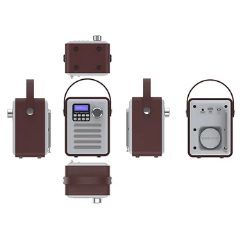DAB LCD Ekranas Rankų Retro USB Medienos Bluetooth, MP3 Audio Stereo Grotuvas, Skaitmeninis Radijas Nešiojamieji Įkraunamieji