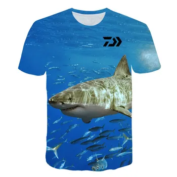 DAIWA Marškinėliai Vasarą Vyras Trumpas Rankovės Žvejybos Apranga Lauko Sporto Kvėpuojantis Žvejybos Drabužių vyrų paplūdimio atspausdintas T-shirt Viršų