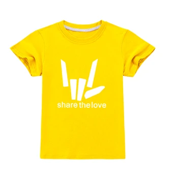 Dalintis Meile marškinėliai filė Vaikų Drabužių Vasaros Tshirts trumpomis Rankovėmis Berniukams Medvilnės bamblys mergina vasaros drabužių Tees Viršūnės