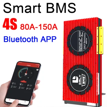 DALY Smart 4S BMS 12V 100A 120A 150A 200A 250A Lifepo4 Ličio geležies fosfato Baterijos Apsauga balansas Taryba 