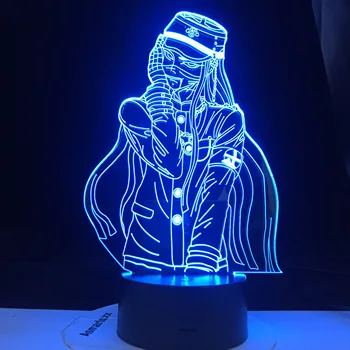 Danganronpa Korekiyo Shinguji 3D Led Anime Šviesos Lempos Iliuzija pagrindiniai kištukiniai naktinių lempų lizdai Led Spalva Keičiasi Stalo Lempa Gimtadienio Dovana
