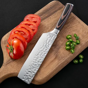DAOMACHEN Virtuvinis peilis Chef Peiliai 8 colių Japonijos didelių Anglies Nerūdijančio Plieno Šlifavimas Lazeriu Modelis Daržovių Santoku Peilis