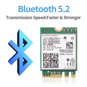 Darbalaukio Rinkinys Intel AX210 WiFi 6E Bluetooth 5.2 WiFi Kortelės 3000Mbps 802.11 ax 2.4 G/5G/6Ghz AX210NGW Su 6dbi Antena, Skirta Windows10